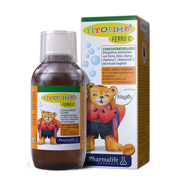 Siro Fitobimbi Ferro C Bổ Sung Sắt, Kẽm Và Vitamin C Hương Táo, 200 Ml Dạng Uống (6 Tháng - 12 Tuổi)