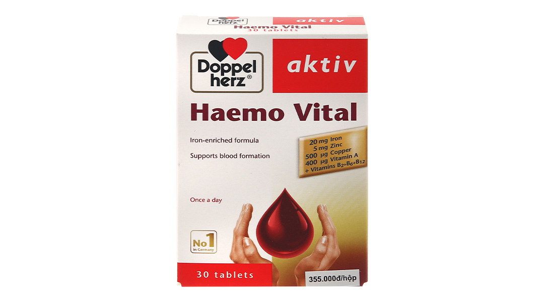 Doppelherz Aktiv Haemo Vital bổ sung sắt