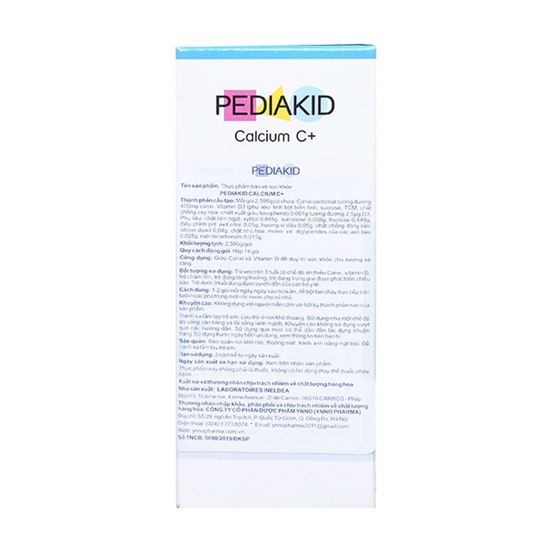Bột uống Pediakid Calcium C+ giúp xương chắc khỏe hương dâu, 14 gói dạng bột (từ 3 tuổi) 5