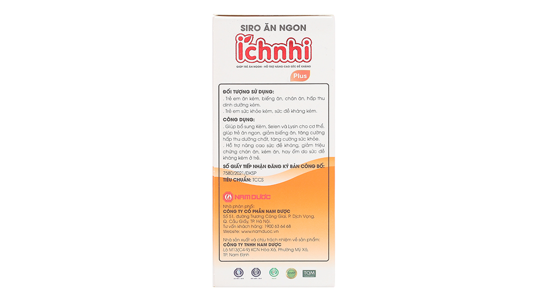 Siro Ăn Ngon Ích Nhi tăng hấp thu & sức đề kháng cho bé