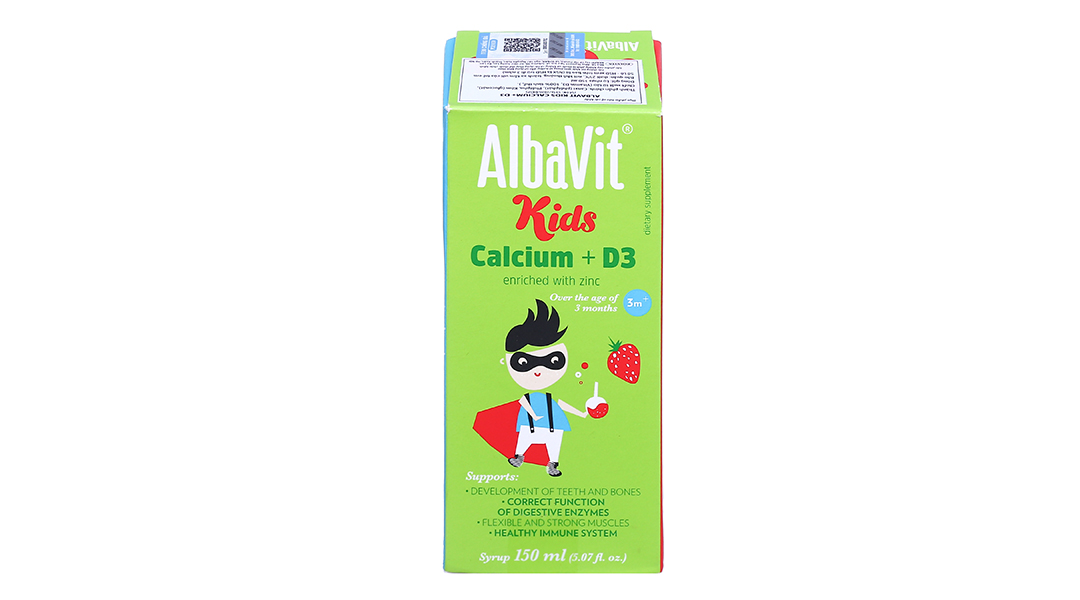 Siro Albavit Kids Calcium + D3 hỗ trợ tăng chiều cao