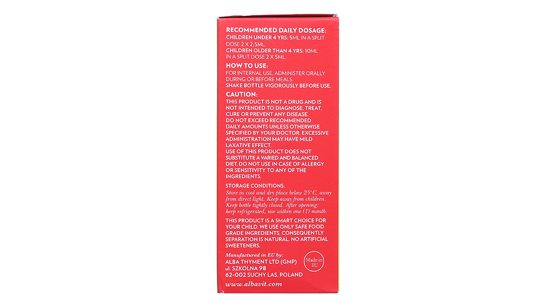 Siro Albavit Kids Calcium + D3 hỗ trợ tăng chiều cao