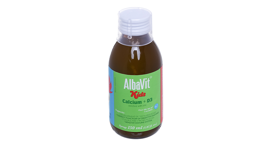 Siro Albavit Kids Calcium + D3 hỗ trợ tăng chiều cao