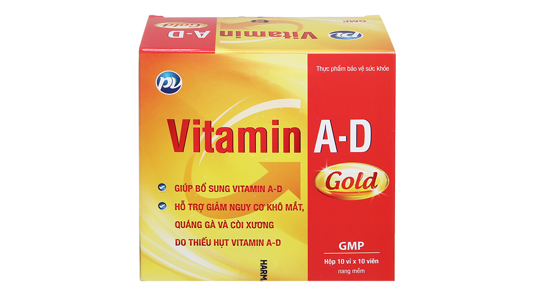 Vitamin A-D Gold PV hỗ trợ giảm khô mắt
