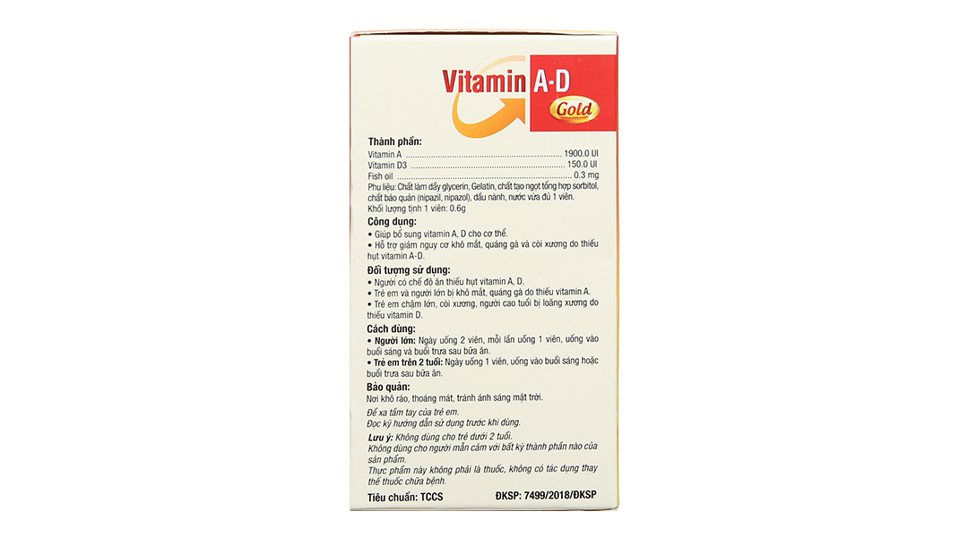 Vitamin A-D Gold PV hỗ trợ giảm khô mắt