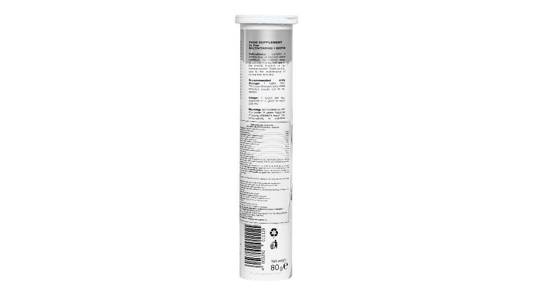 Viên sủi Dr. Frei Multivitamin Biotin hỗ trợ da, tóc, móng