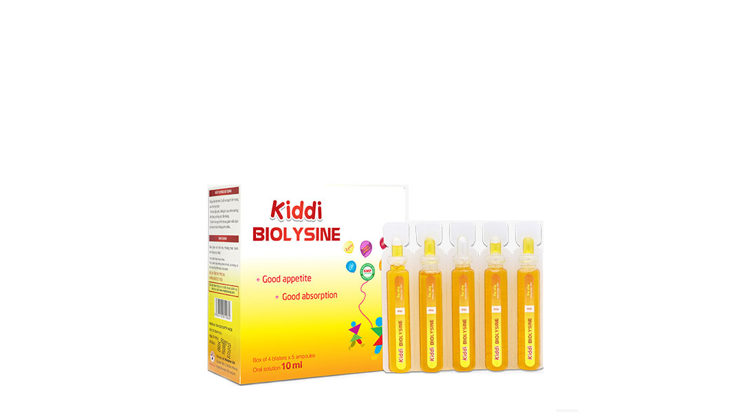 Kiddi Biolysine giúp ngon miệng, tăng cường hấp thu