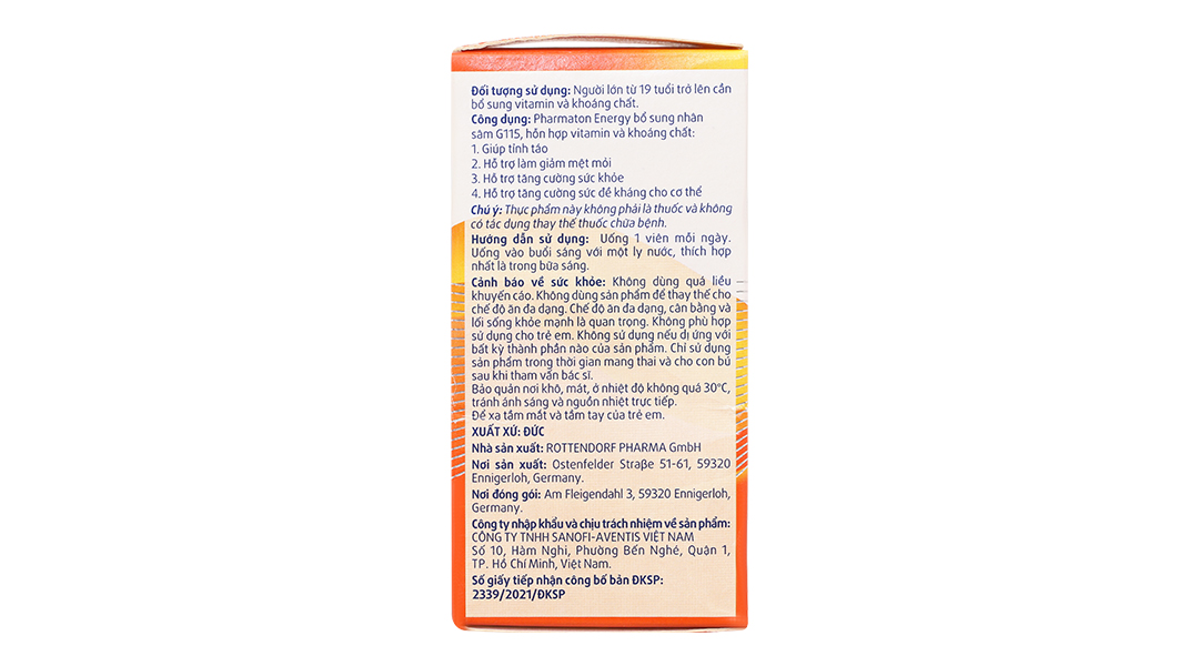 Pharmaton Energy bổ sung năng lượng