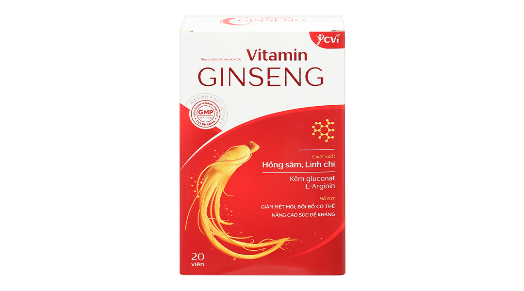 Vitamin Ginseng hỗ trợ tăng đề kháng