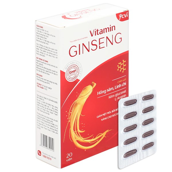 Vitamin Ginseng bồi bổ sức khỏe, hỗ trợ tăng đề kháng