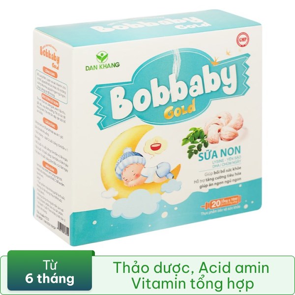 Siro Ăn Ngon Ngủ Ngon Bobbaby Gold hộp 20 ống x 10ml