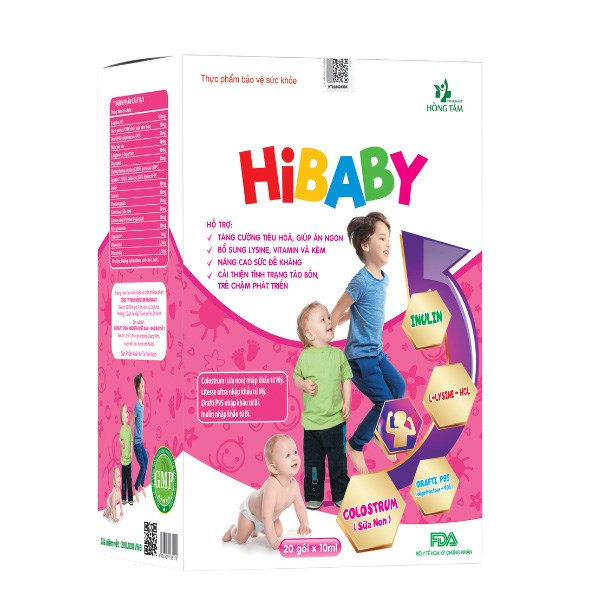 Siro Hồng Tâm Pharmacy HiBaby giúp bé ăn ngon 20 gói (từ 1 tuổi) - AVAKids.com