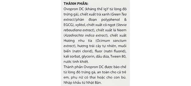 Thành phần - Lọ xịt Richkid chống sâu răng 50 ml (từ 1 tuổi) Thành phần - Lọ xịt Richkid chống sâu răng 50 ml (từ 1 tuổi)