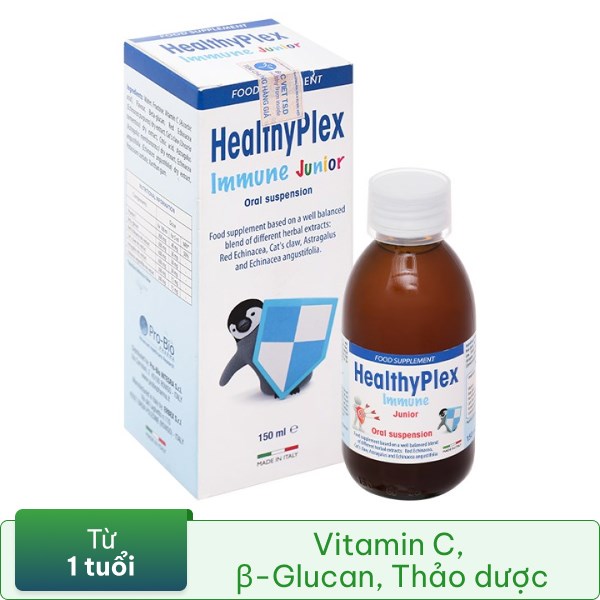 Thực phẩm bảo vệ sức khỏe Tăng Đề Kháng Healthyplex Immune Junior Chai 150Ml