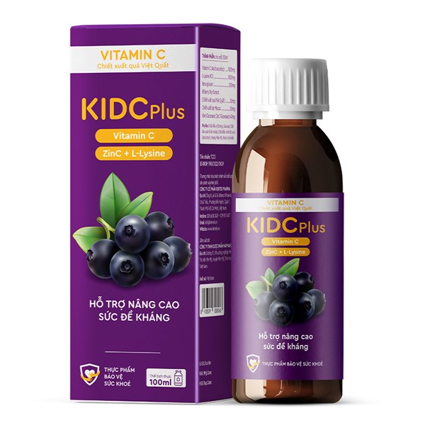 Siro Kentek Kidcplus Hỗ Trợ Nâng Cao Sức Đề Kháng Hương Mâm Xôi, 100 Ml Dạng Uống (Từ 3 Tuổi)