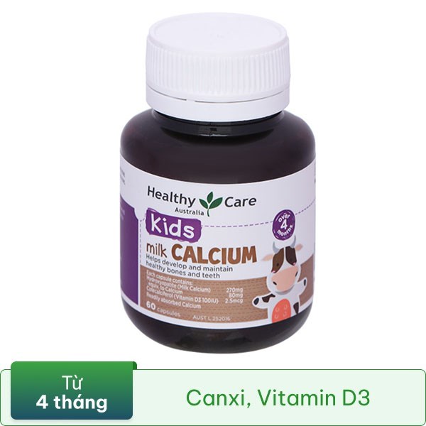 Healthy Care Kids Milk Calcium hộp 60 viên