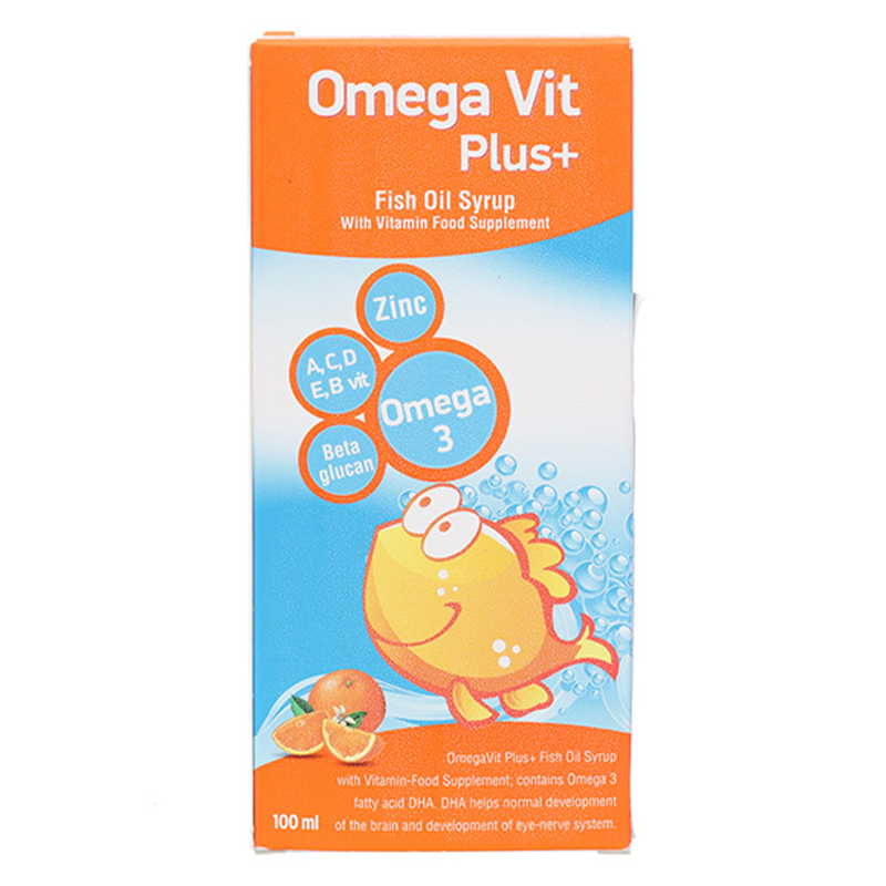 Siro dầu cá Omega Vit Plus+ tốt cho não bộ và mắt 100 ml (từ 6 tháng)