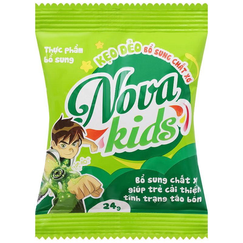 Kẹo dẻo Nova Kids bổ sung chất xơ 24g (từ 1 tuổi) - Màu ngẫu nhiên