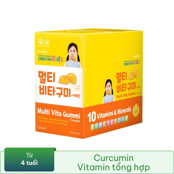 Thực phẩm bảo vệ sức khỏe Kẹo Dinh Dưỡng Condition Kids Multi Vita Gummi + Curcumin