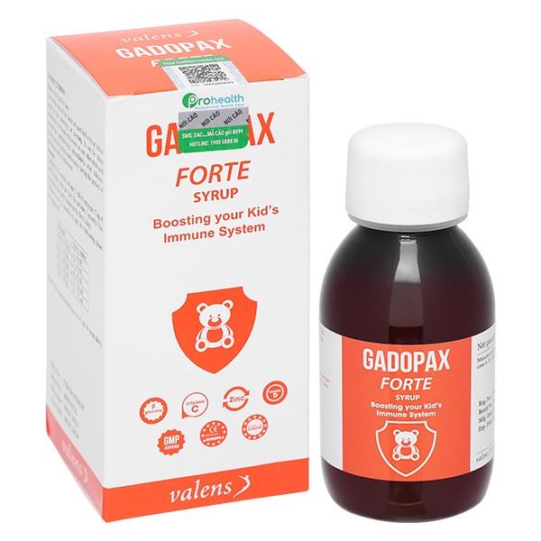 Siro Valens Gadopax Forte Hỗ Trợ Tăng Sức Đề Kháng Hương Táo, 100 Ml Dạng Uống (Từ 0 Tháng)