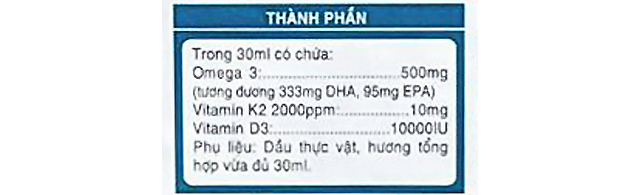 Thành phần dinh dưỡng