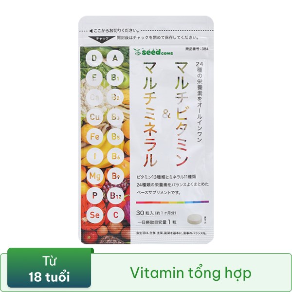 Viên Uống Bổ Sung Multivitamins Seedcoms gói 30 viên