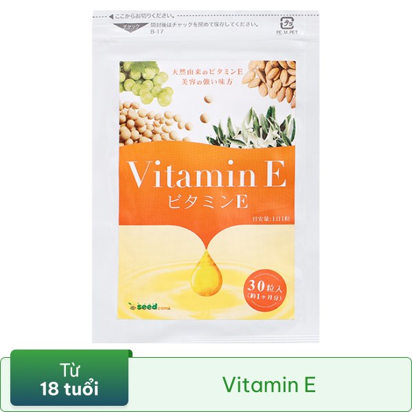 Viên Uống Bổ Sung Vitamin E Seedcoms gói 30 viên