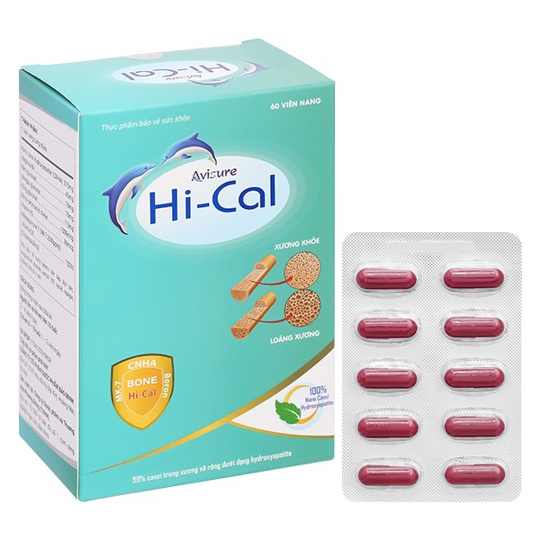 Avisure Hi - Cal Hỗ Trợ Xương Răng Chắc Khỏe, 60 Viên Dạng Viên (Từ 6 Tuổi)