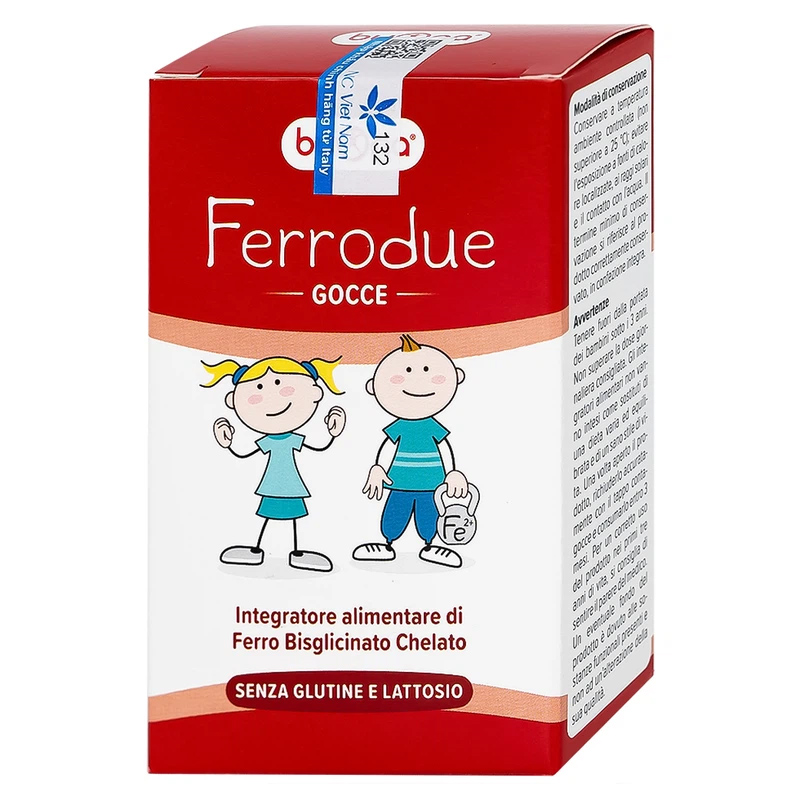 Siro Buona Ferrodue bổ sung sắt, hỗ trợ tạo hồng cầu 15 ml (từ 0 tháng)