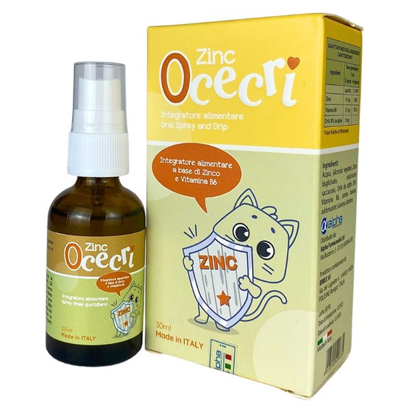 Ocecri Zinc Bổ Sung Kẽm Hỗ Trợ Ăn Ngon, Tăng Đề Kháng Hương Chuối, 30 Ml Dạng Xịt (Từ 6 Tháng)