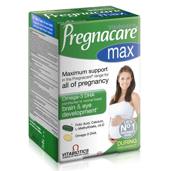 Vitabiotics Pregnacare Max Bổ Sung Vitamin Và Khoáng Chất, 84 Viên Dạng Viên