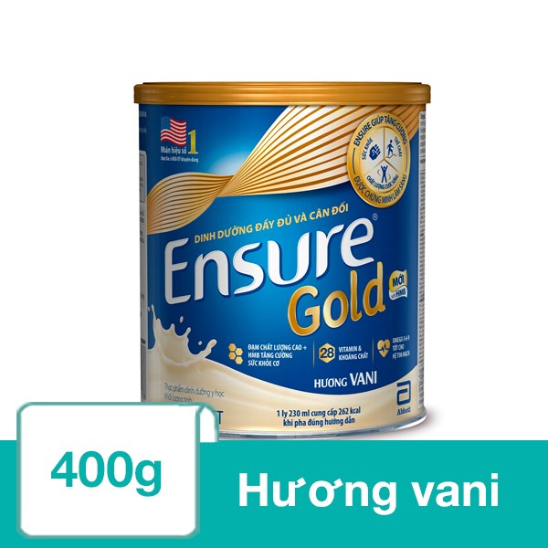 Sữa bột người lớn Ensure Gold hương vani 400g - AVAKids.com