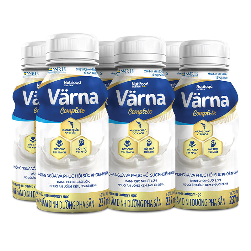 Lốc 6 chai sữa bột người lớn pha sẵn Nutifood Varna Complete hương nhạt thanh 237 ml 2