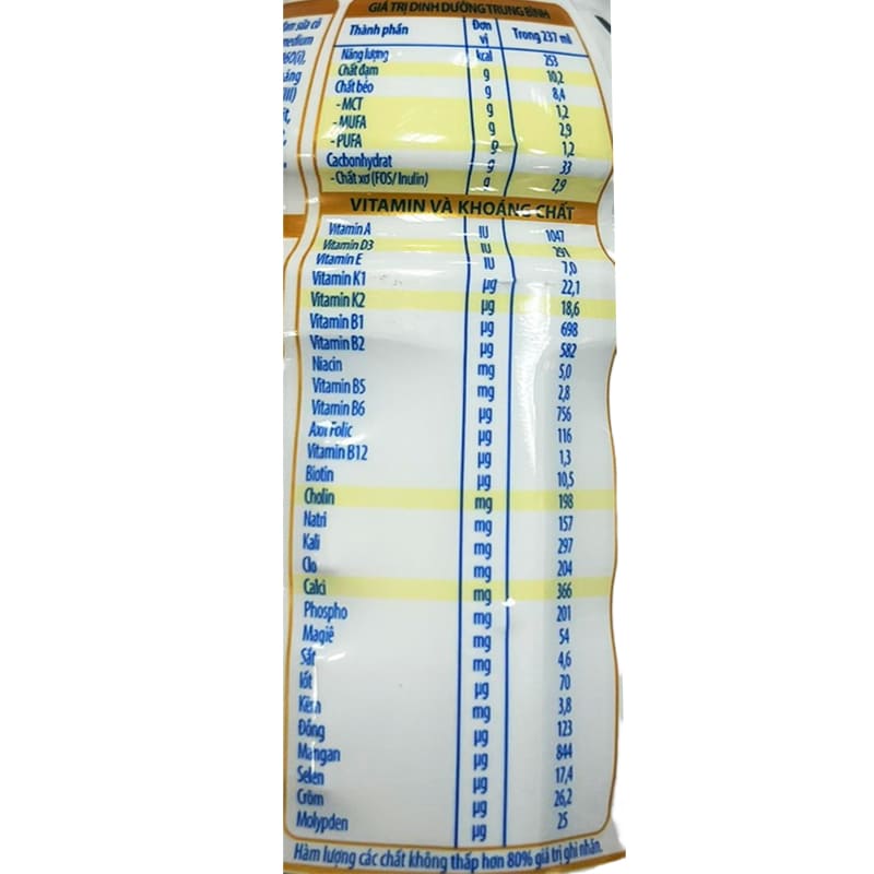 Lốc 6 chai sữa bột người lớn pha sẵn Nutifood Varna Complete hương nhạt thanh 237 ml 13