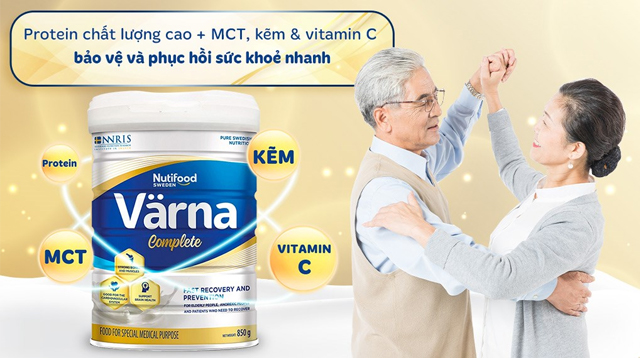 Sữa bột người lớn Nutifood Varna Complete hương nhạt thanh 850g hỗ trợ bảo vệ và phục hồi sức khỏe