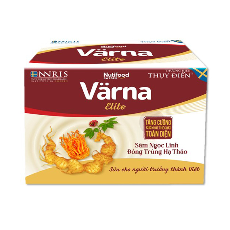Thùng 24 chai sữa bột người lớn pha sẵn Nutifood Varna Elite hương sâm 237 ml 11