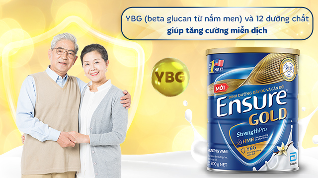 Sữa bột người lớn Ensure Gold StrengthPro hương vani 800g - YBG