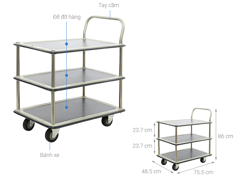 Xe đẩy hàng 3 tầng Sumo HL-130S