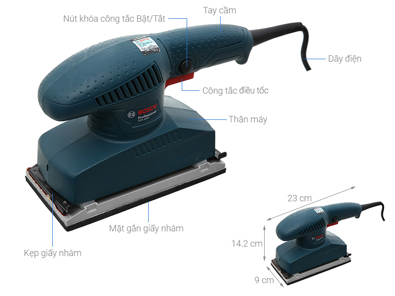 Máy chà nhám rung Bosch GSS 2300 190W
