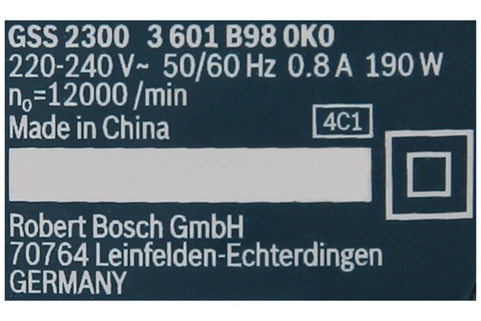 Máy chà nhám rung Bosch GSS 2300 190W Màu Xanh Dương