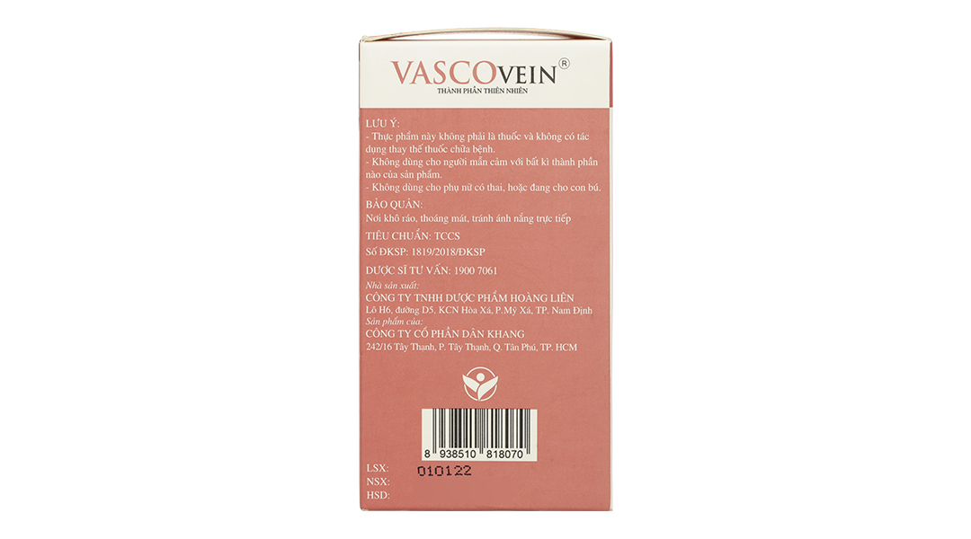 Vascovein hỗ trợ giảm triệu chứng suy giãn tĩnh mạch