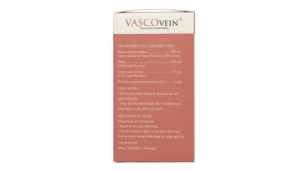 Vascovein hỗ trợ giảm triệu chứng suy giãn tĩnh mạch