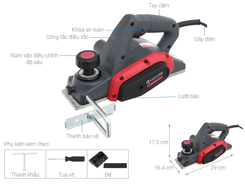 Máy bào gỗ Kyocera AHL83 550W