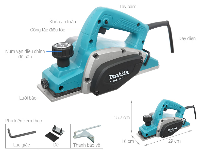 Máy bào gỗ Makita M1902B 580W