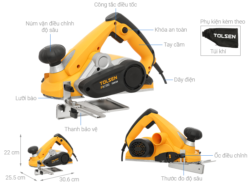 Máy bào gỗ Tolsen 79535 900W