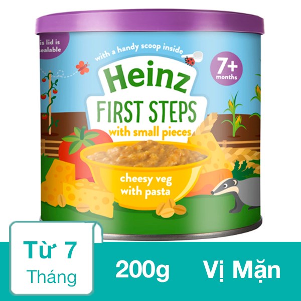 Bột ăn dặm Heinz bột mì ý, rau củ và phô mai lon 200g (từ 7 tháng) - AVAKids.com