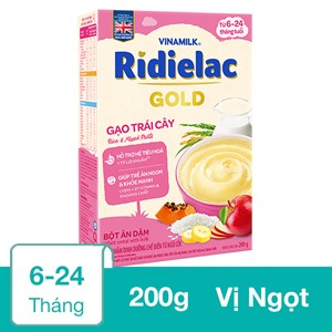 Bột ăn dặm Vinamilk Ridielac Gold gạo, trái cây