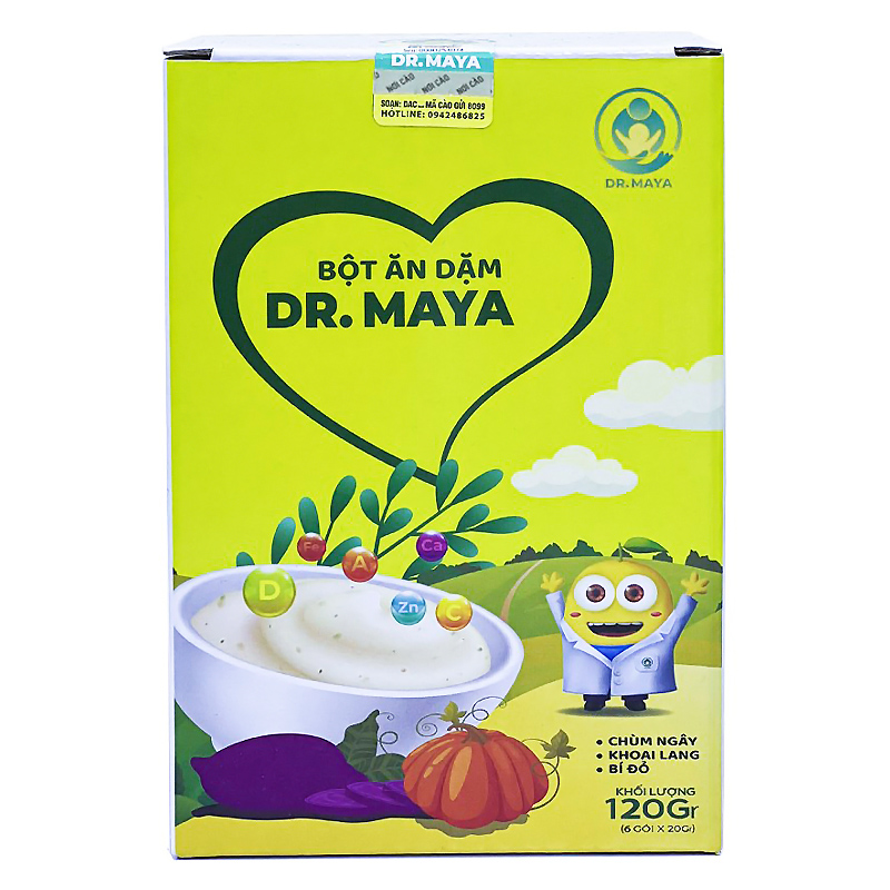 Bột ăn dặm Dr.Maya chùm ngây, khoai lang, bí đỏ