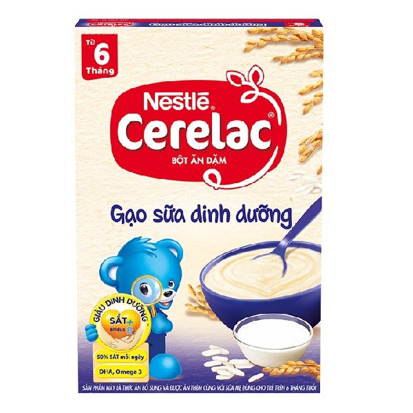 Bột Ăn Dặm Nestlé Cerelac Gạo Sữa Hộp 200G (Từ 6 Tháng)