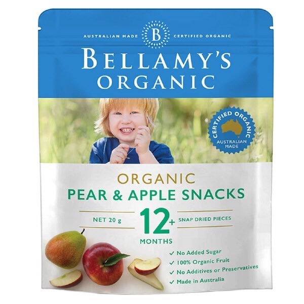 Bánh ăn dặm Bellamys Organic vị táo sấy gói 20g (từ 1 tuổi) - AVAKids.com